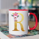 Mug rouge Personnalisé avec la lettre R