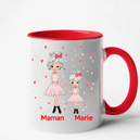 Personalized Mug with Quote and Clipart Mom and Daughter