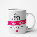 Mug blanc personnalisé Happy valentine's day