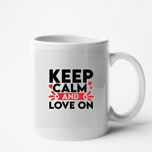 Mug blanc Personnalisé Keep calm & love on