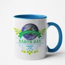 Mug bleu Personnalisé Earth Day