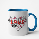 Mug bleu Personnalisé Love