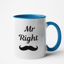Mug bleu Personnalisé Mr Right