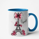 Mug bleu Personnalisé Tour Eiffel Paris