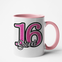 Mug rose Personnalisé 16 ans