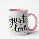Mug rose personnalisé Just Love