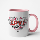 Mug rose Personnalisé Love