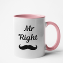 Mug rose Personnalisé Mr Right