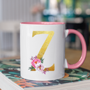 Mug rose Personnalisé avec la lettre Z