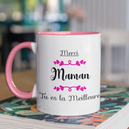 Mug rose Personnalisé Merci Maman
