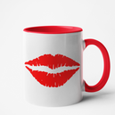 Mug rouge Personnalisé Bisous