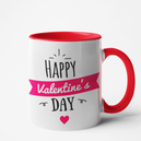 Mug rouge personnalisé Happy valentine's day
