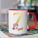 Mug rouge Personnalisé avec la lettre Z