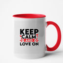Mug rouge Personnalisé Keep calm & love on