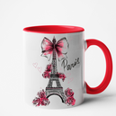 Mug rouge Personnalisé Tour Eiffel Paris