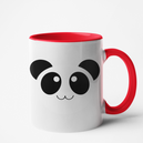 Mug rouge Personnalisé tête de Panda